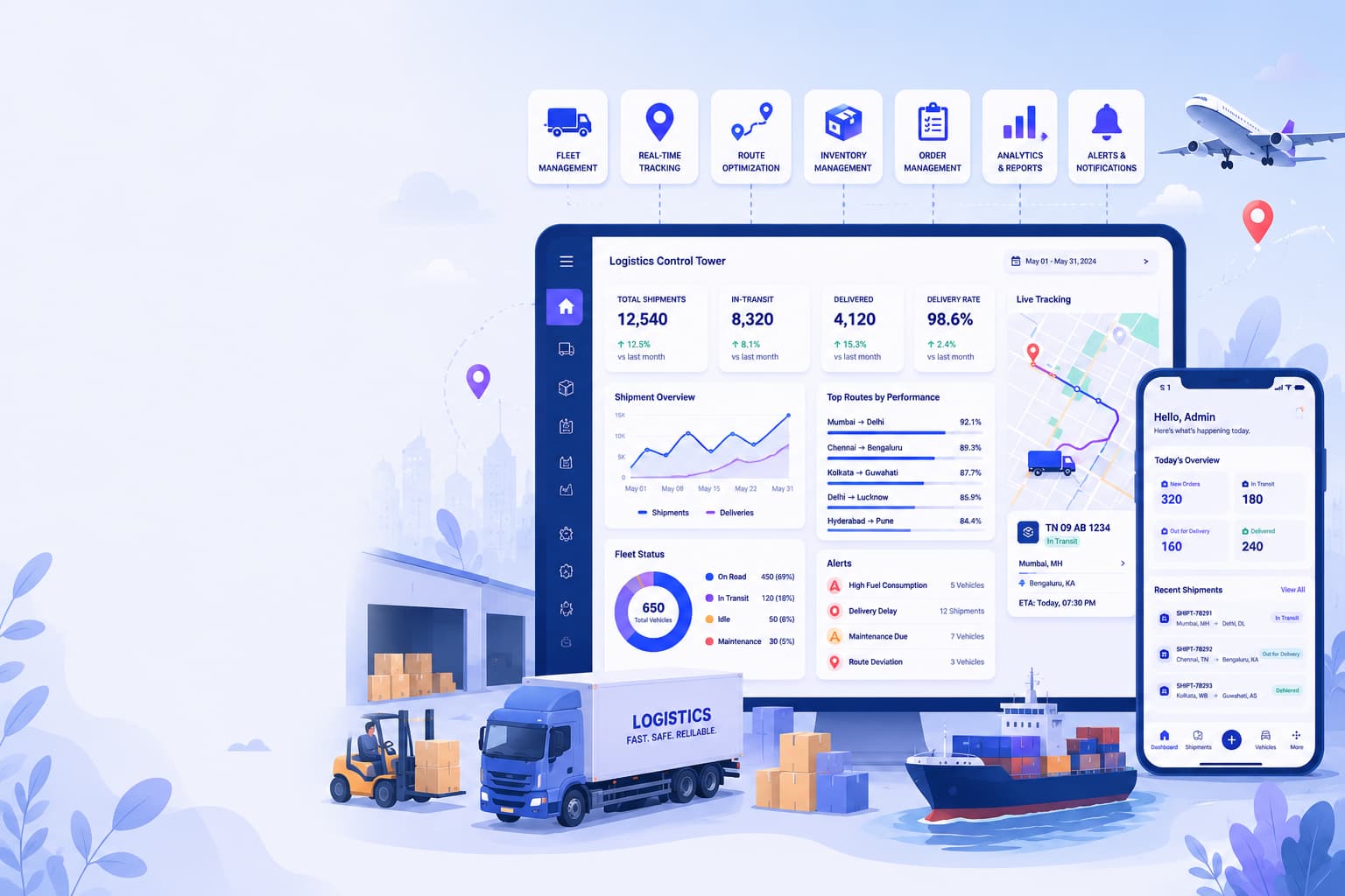 Logistics & Supply Chain background